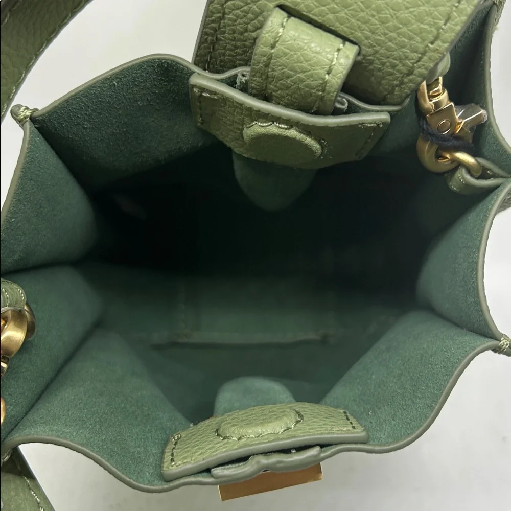 Zac Posen NWT Sage Green Leather Anthea Adj Strap Wristlet Shoulder Bag Purse 🌸🌸 - Picture 7 of 7